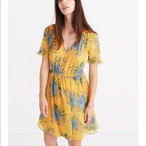 Madewell sweetgrass ruffle sleeve dress